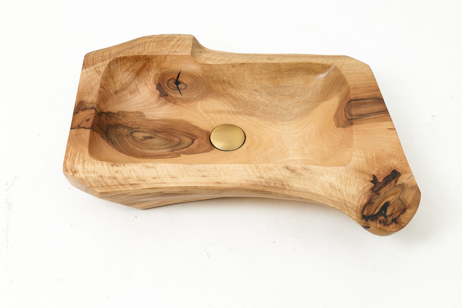 Live Edge Wood Bathroom Sink, Basin, Solid Wood, Walnut, Handmade