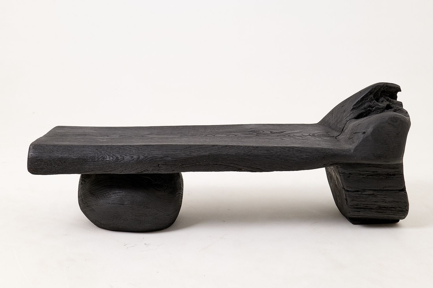 Solid Wood Bench, Log Bench, Charred, Organic, Modern Sculptural Seat Solid Wood Bench, Log Bench, Charred, Organic, Modern Sculptural Seat