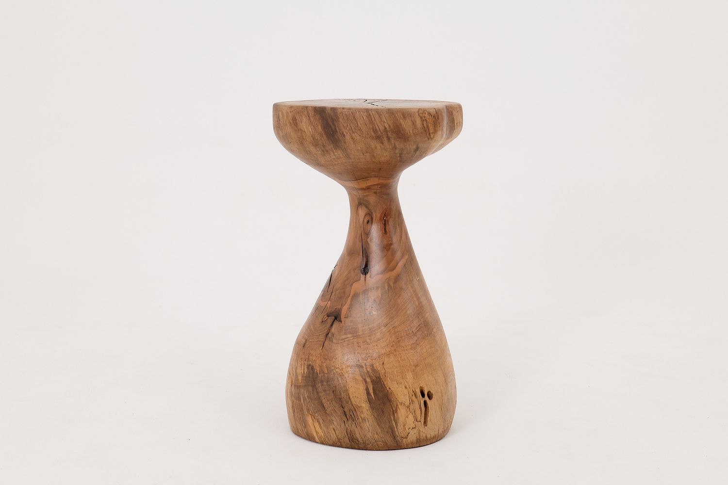 Sculptural Side Table, Stool, Solid Wood, Walnut, Contemporary Design, Logniture Sculptural Side Table, Stool, Solid Wood, Walnut, Contemporary Design, Logniture