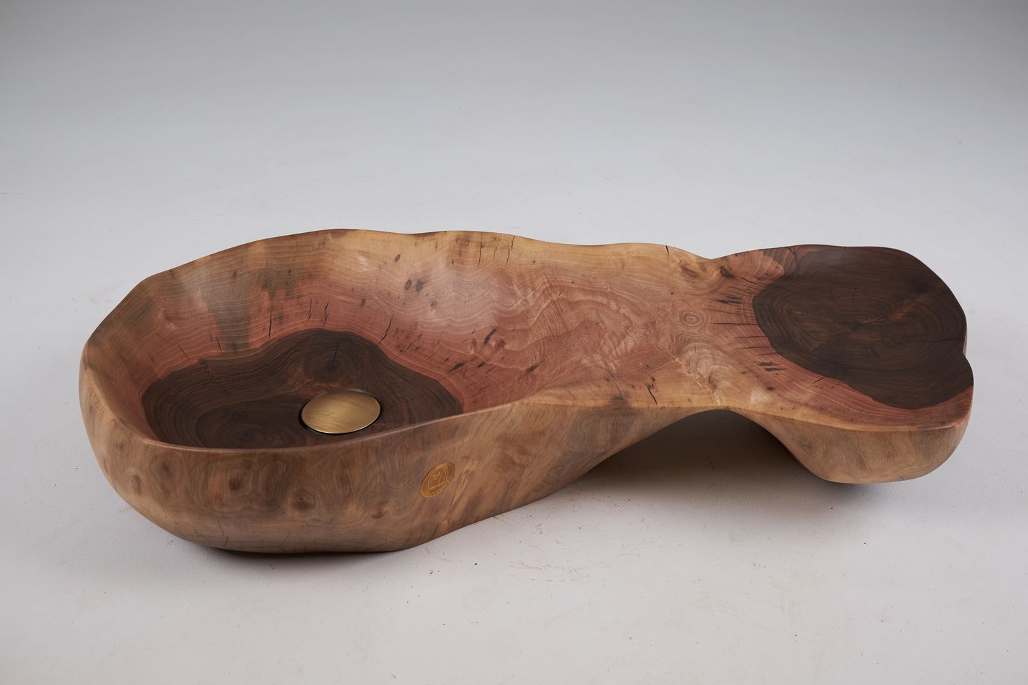 Solid Wood Bathroom Sink, Basin, Contemporary Design, Walnut, Carved, Logniture Solid Wood Bathroom Sink, Basin, Contemporary Design, Walnut, Carved, Logniture