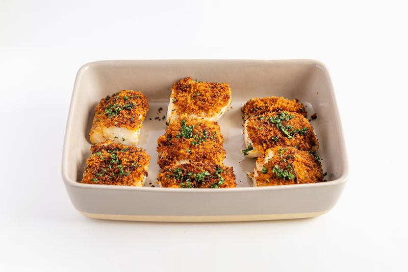 Baccalà gratinato alle erbe spontanee | 6 porzioni