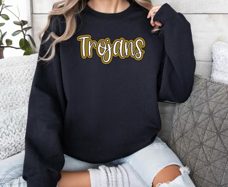 Trojans Glitter Script