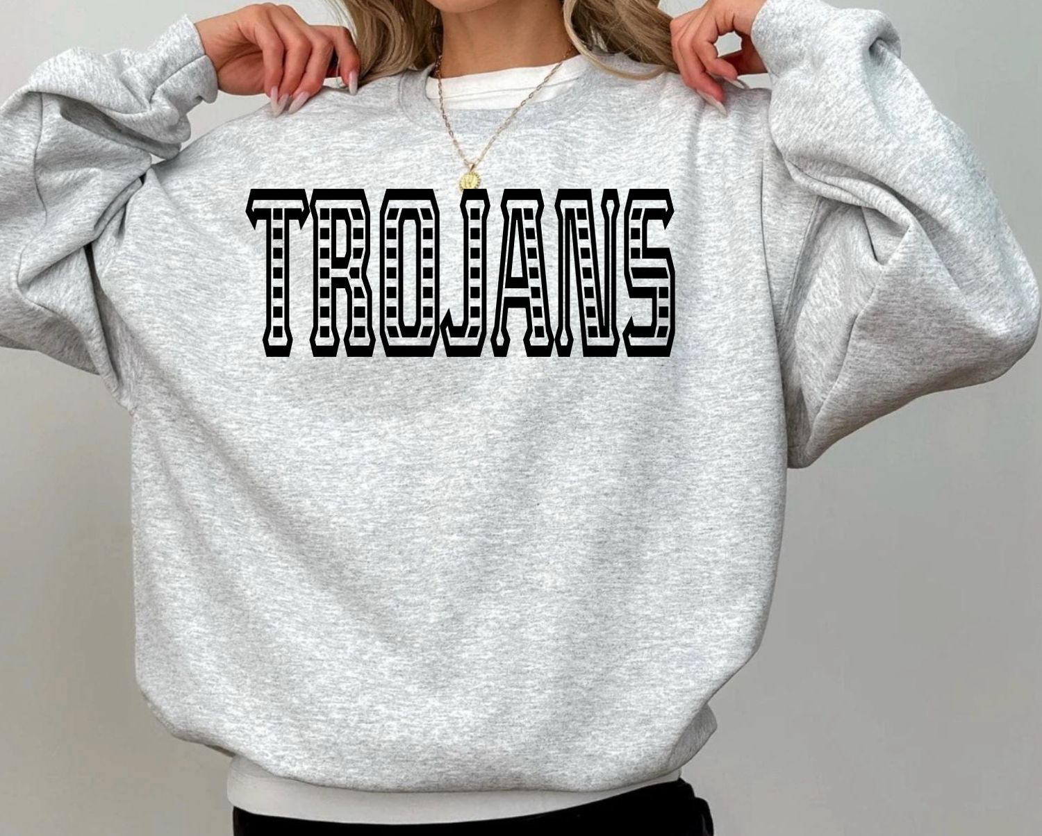 Trojans Block Stripe Tee