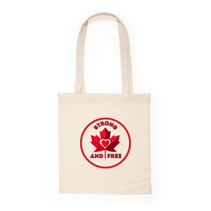 Strong and Free (circular) - Eco-friendly cotton tote bag