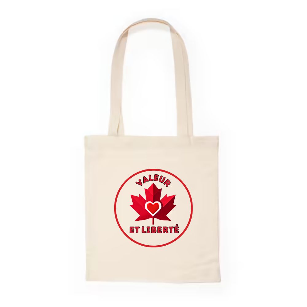 Valeur et liberté (circular) - Eco-friendly cotton tote bag