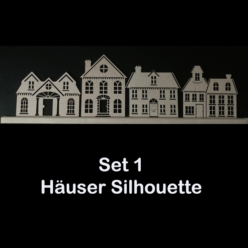 Häuser Set, Deko Haus Silhouette
