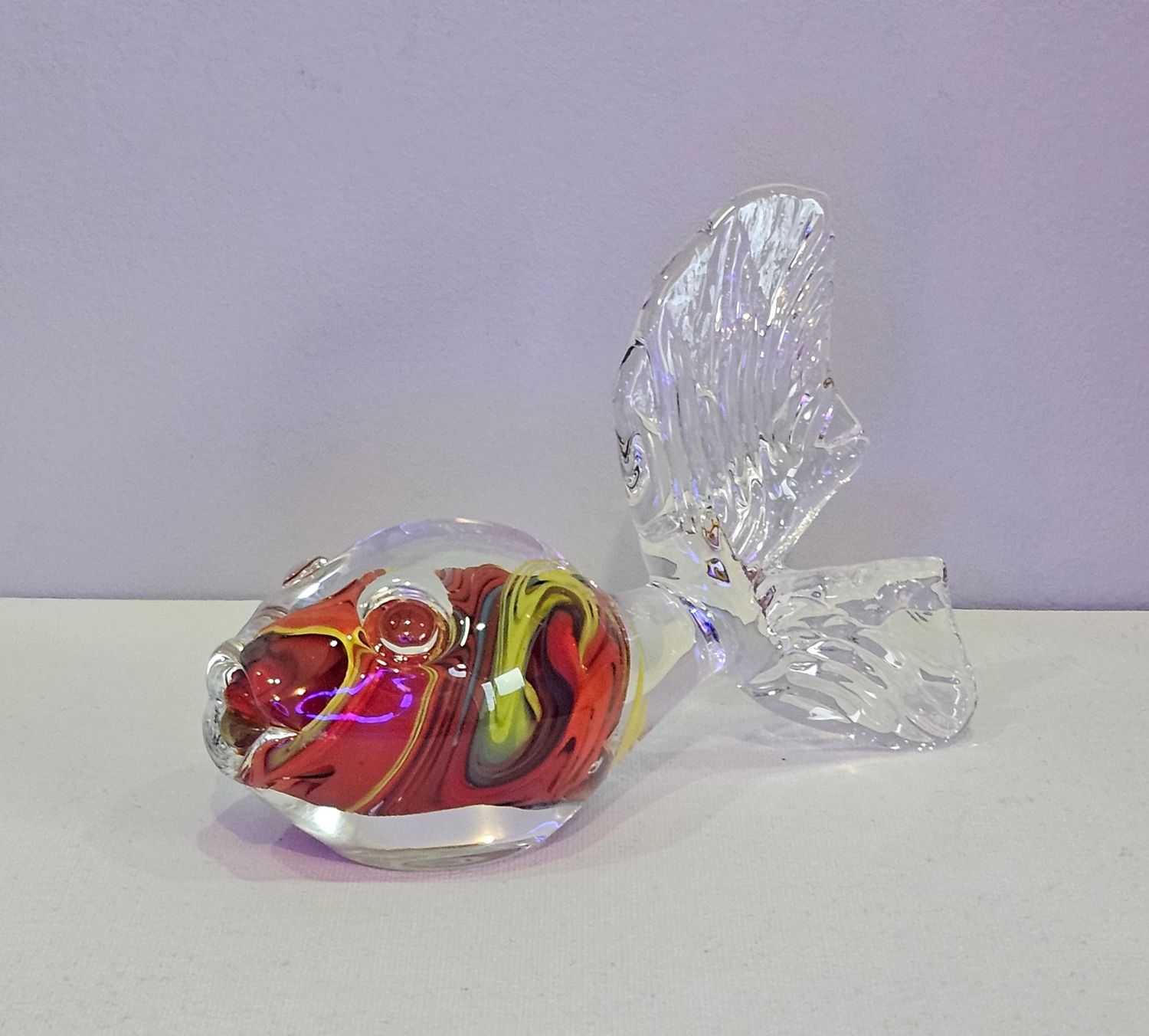 poisson en verre ( soufflé artisanalement )