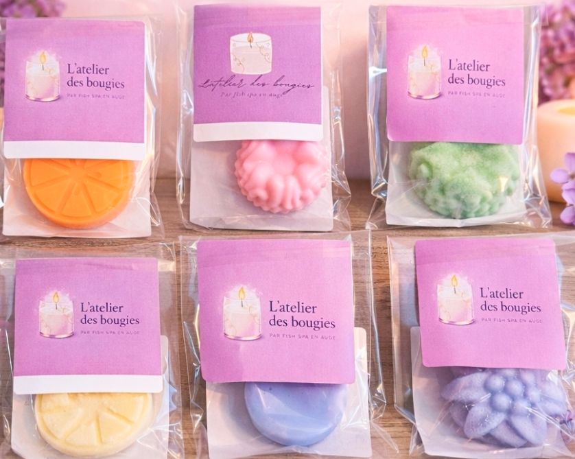 Lot de 10 Fondants artisanale parfumés (environ 15gr par fondant)