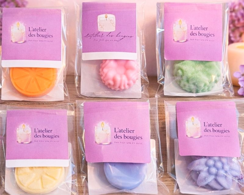 Lot de 10 Fondants artisanale parfumés (environ 15gr par fondant)