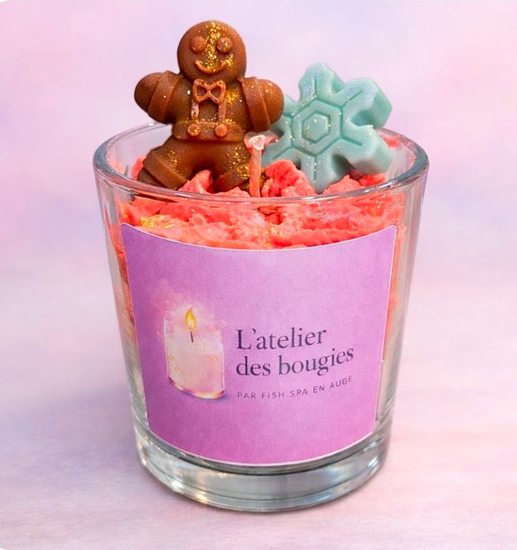 bougie artisanale parfum cerise 140gr net