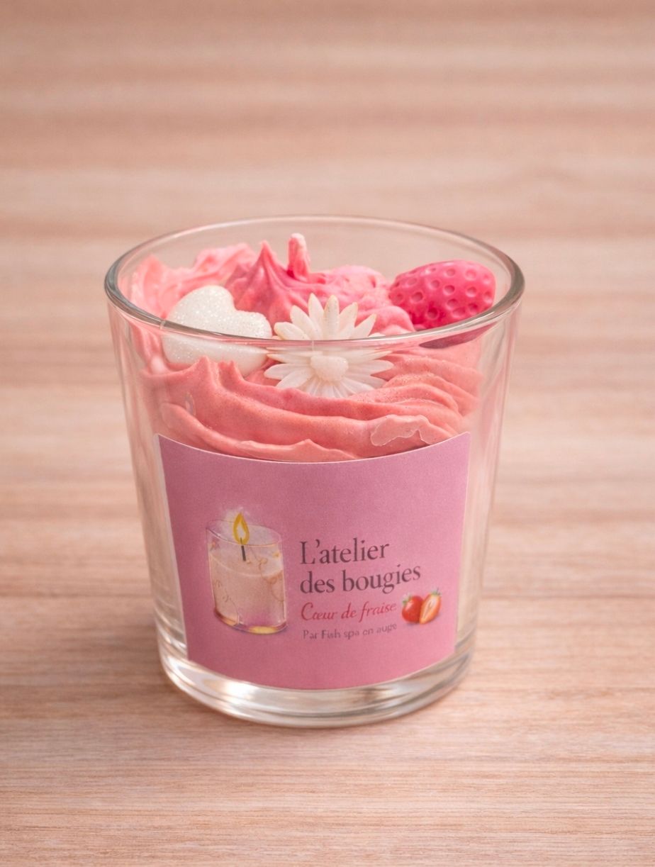 BOUGIE COEUR DE FRAISE 175 GR