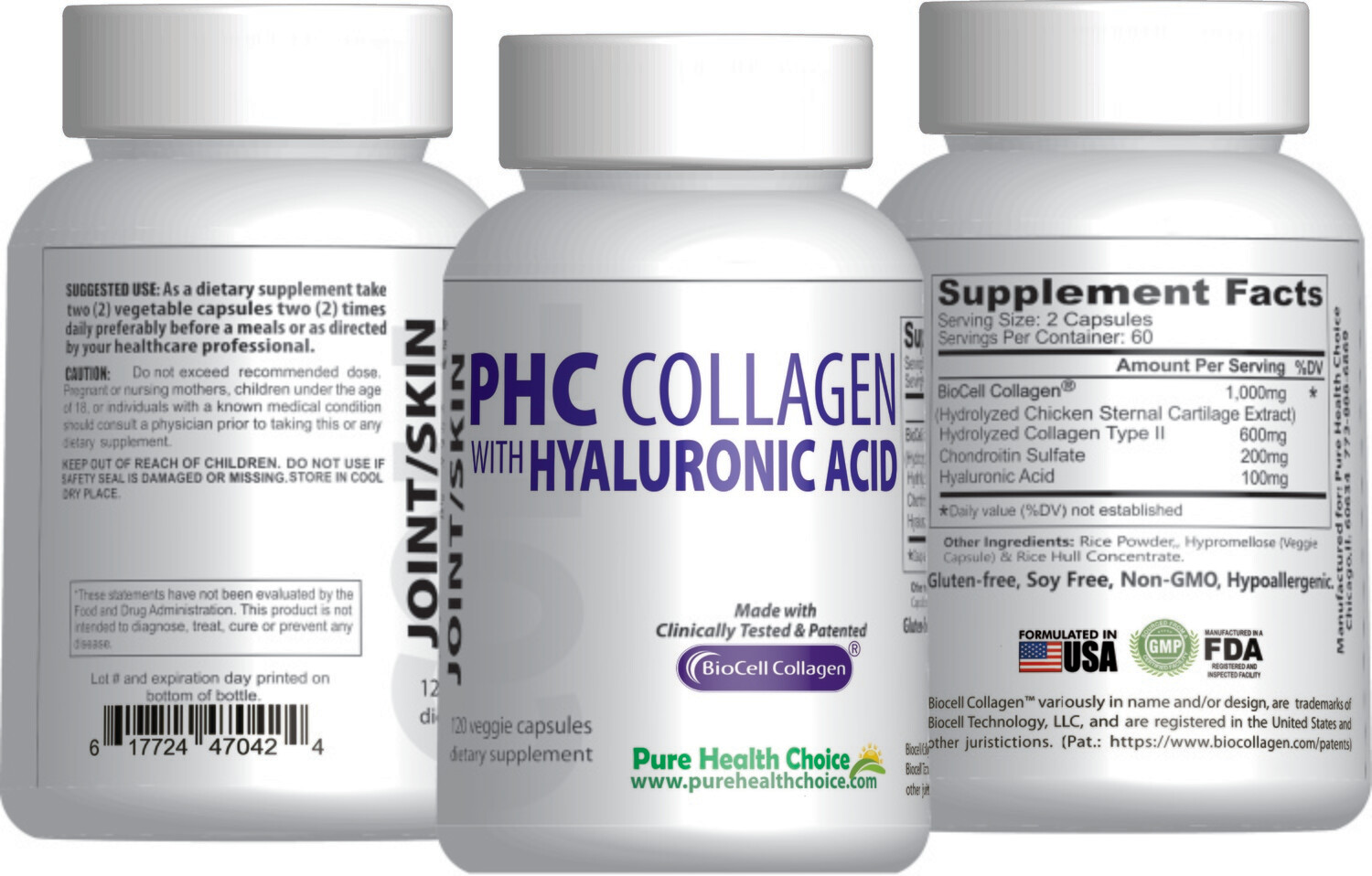 PHC Collagen with Hyaluronic Acid  3 pc