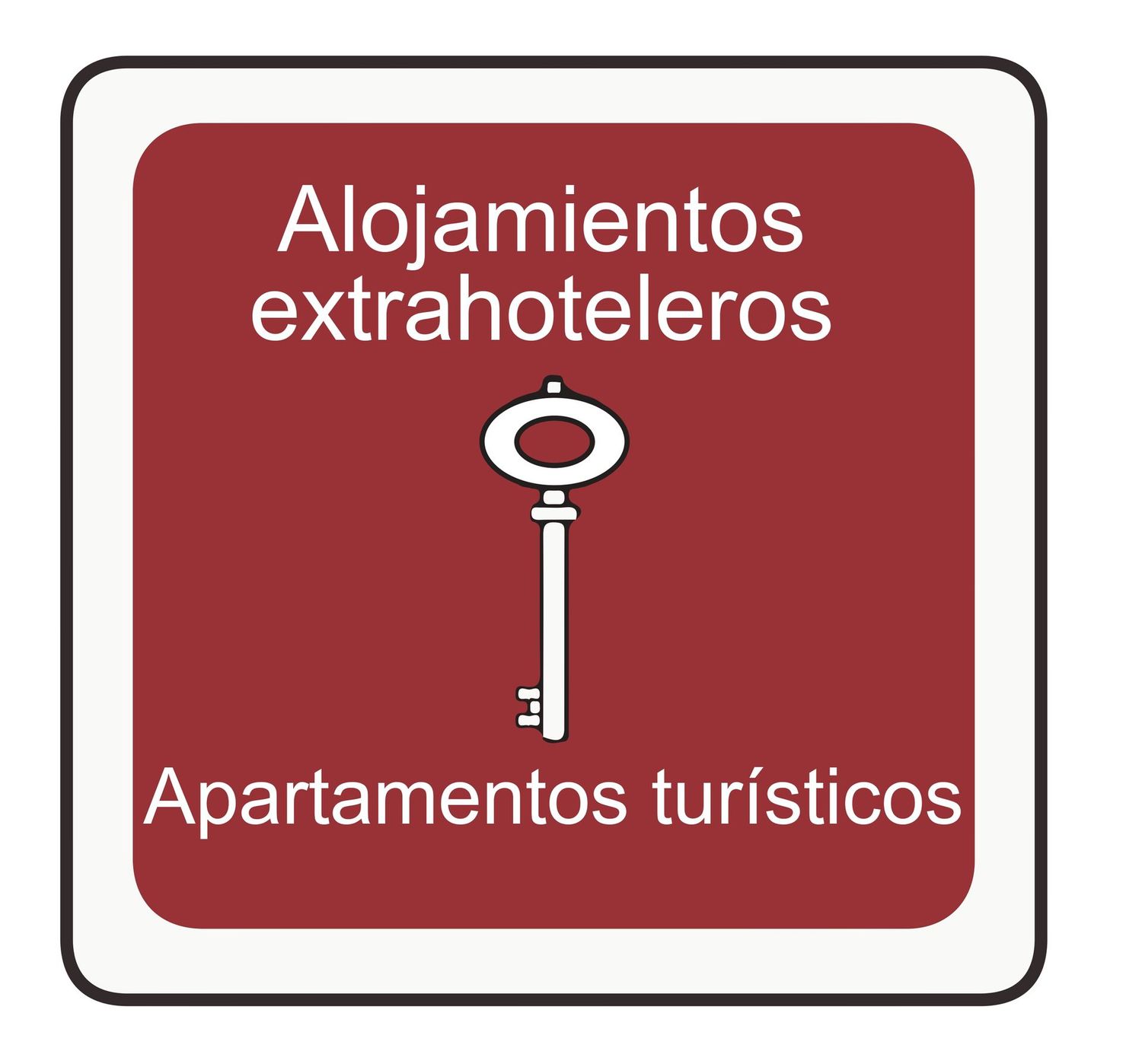 PLACA ALOJAMIENTO EXTRAHOTELERO 40x40 cm