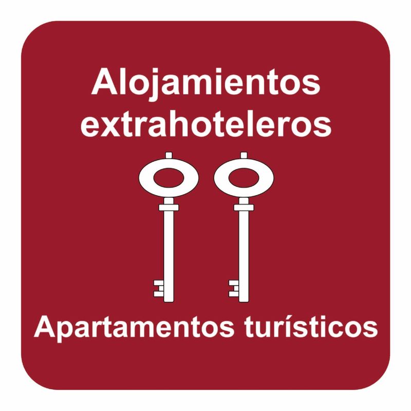 PLACA ALOJAMIENTO EXTRAHOTELERO 40x40 cm