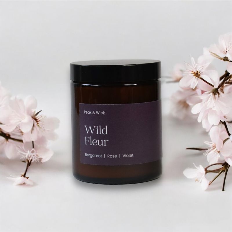 Wild Fleur Candle | Amber Glass Jar