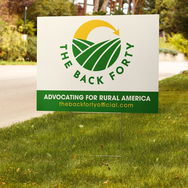 The Back Forty Yard Sign