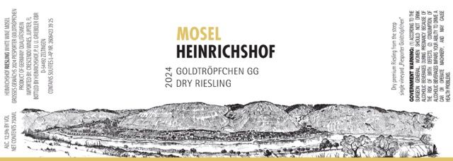 2024 Heinrichshof Dry Riesling, Piesporter Goldtröpfchen GG, Mosel - 750ML