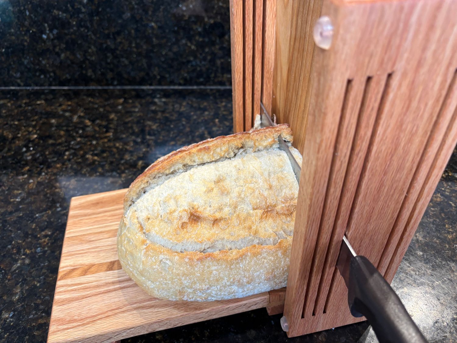 Hand Crafted Bread Slicing Guide Horizontal/Vertical MAXI FIVE CUT Slice Thickness 3/8, 1/2, 3/4, 7/8 and 1 1/8-inch  Loaf Width 7-inches