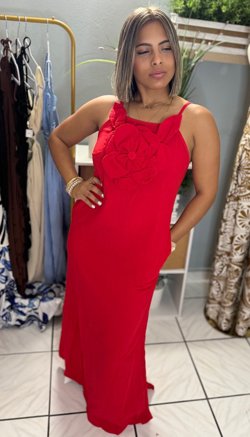 Red Flower Dress