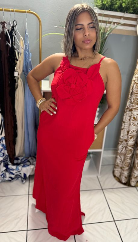 Red Flower Dress