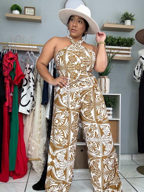 Boho Caramel Jumpsuit