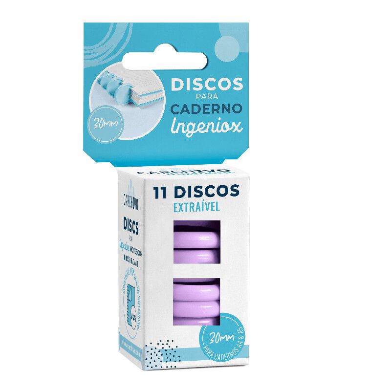 11 Discos p/ Caderno Intelig​. Carchivo Ingeniox - Lilás