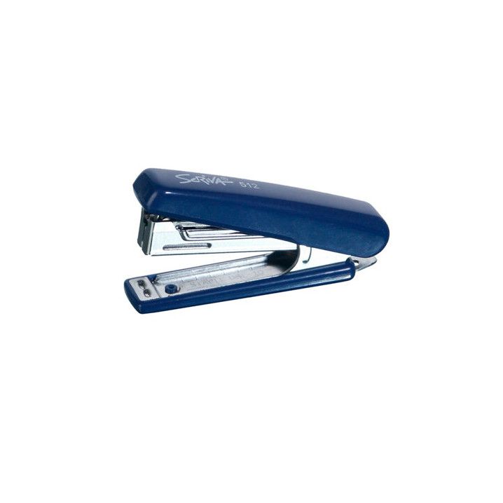 Agrafador Mini Scriva 512, Cor: Azul