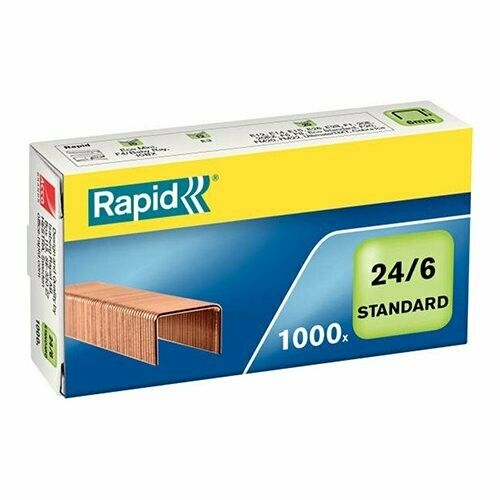 Agrafos Rapid nº24/6 Cobreado