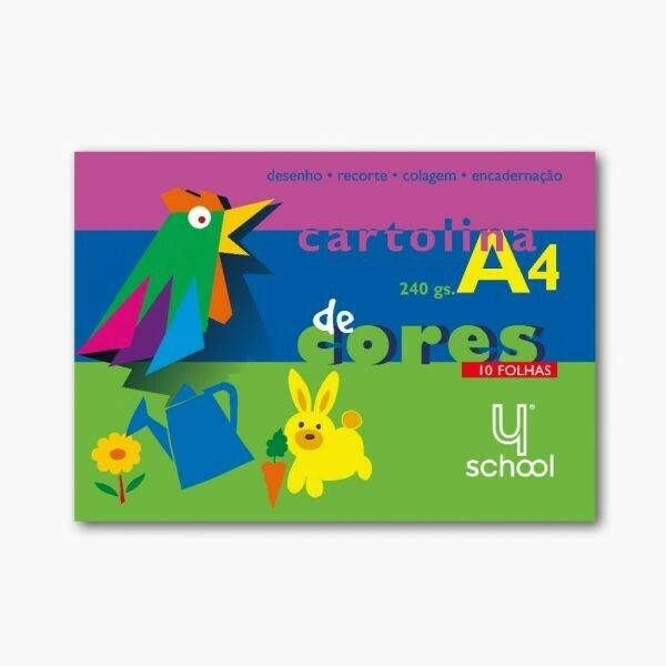 Bloco Cartolinas Cores A4