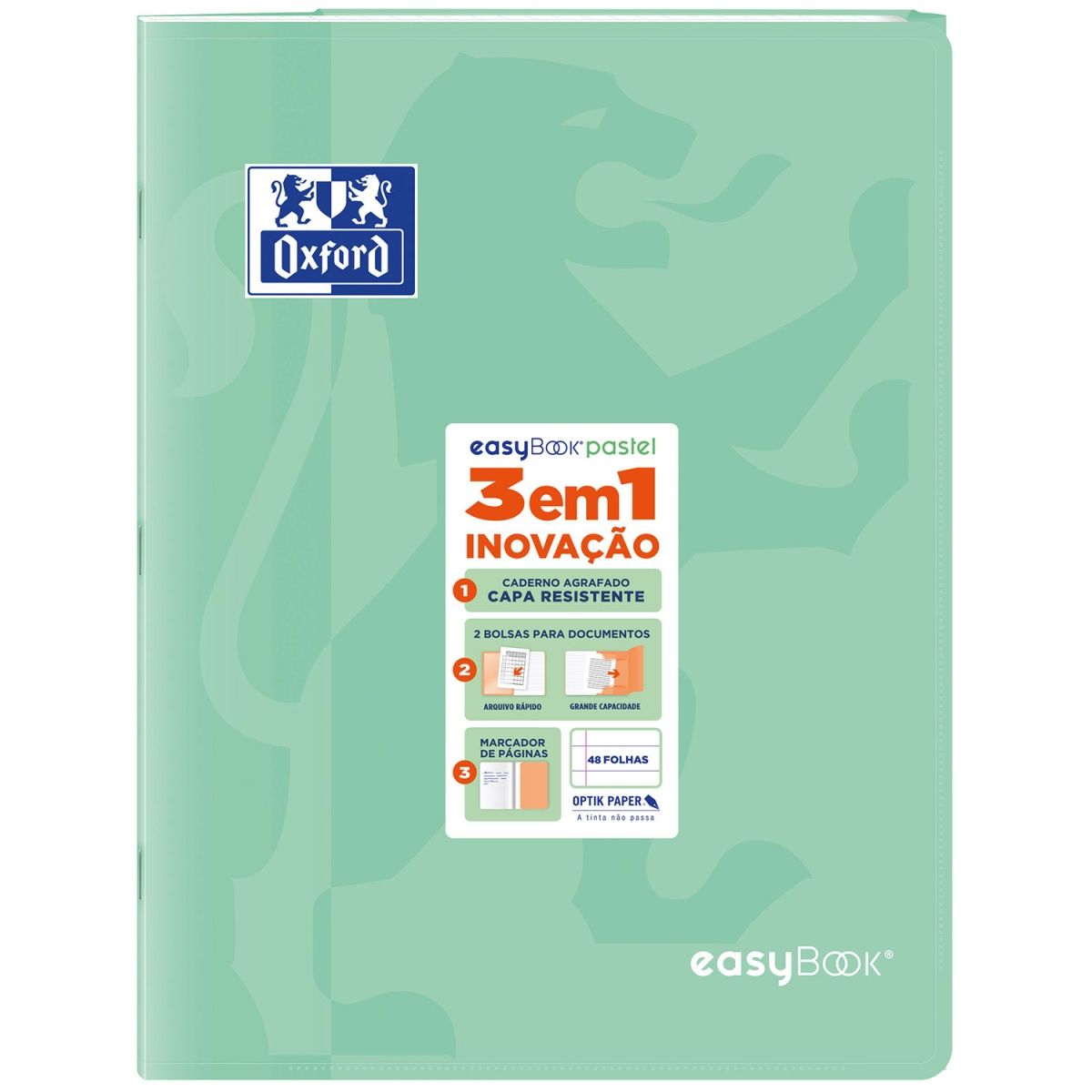 Caderno A4 Oxford Easybook Pastel, Cor: Verde