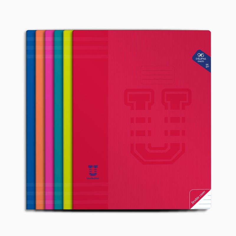 Caderno Unikolor A4 Capa Pp Agrafado