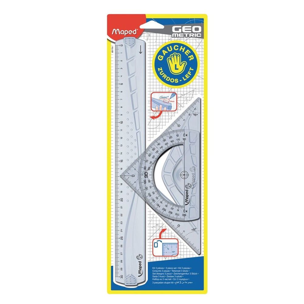 Conjunto Geometria Maped Graphic Esquerdinos 3pcs