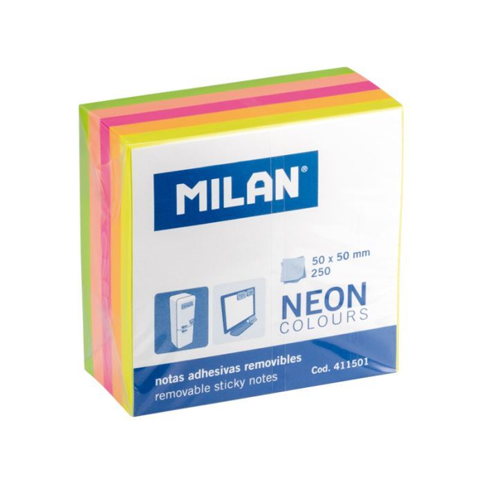 Cubo Notas Aderentes Milan Neo 50x50mm.
