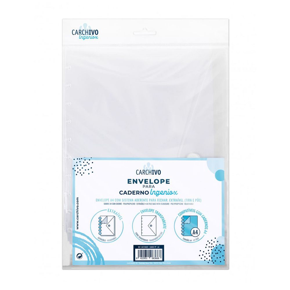 Envelope A4 p/ Caderno Intelig​. Carchivo Ingeniox
