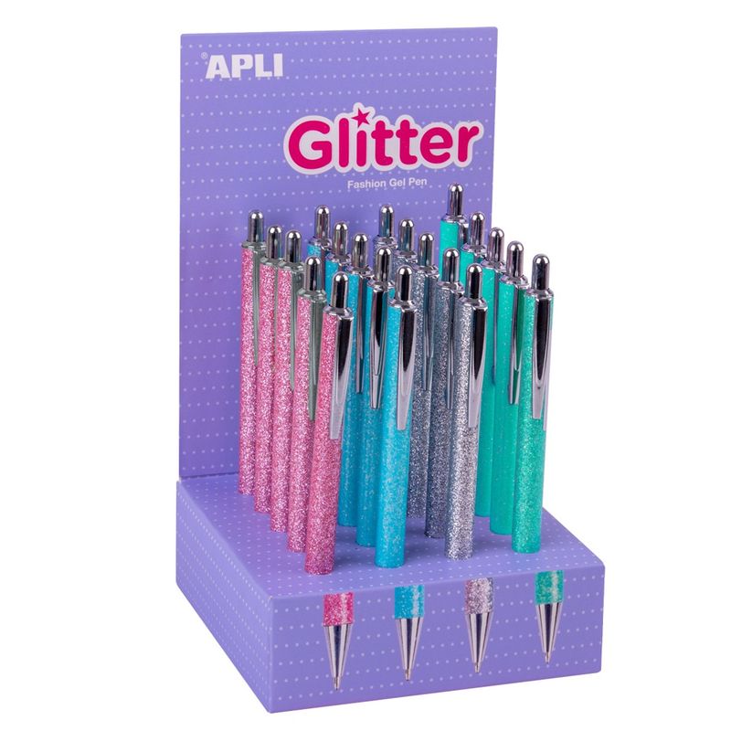 Esferográfica Gel Apli Glitter