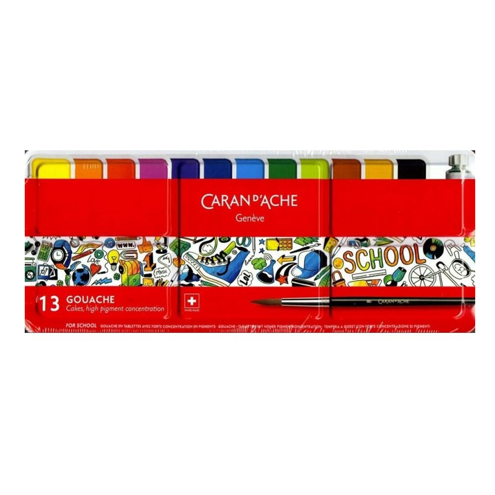 Tinta Guache Caran D&#39;Ache School line c/13 cores