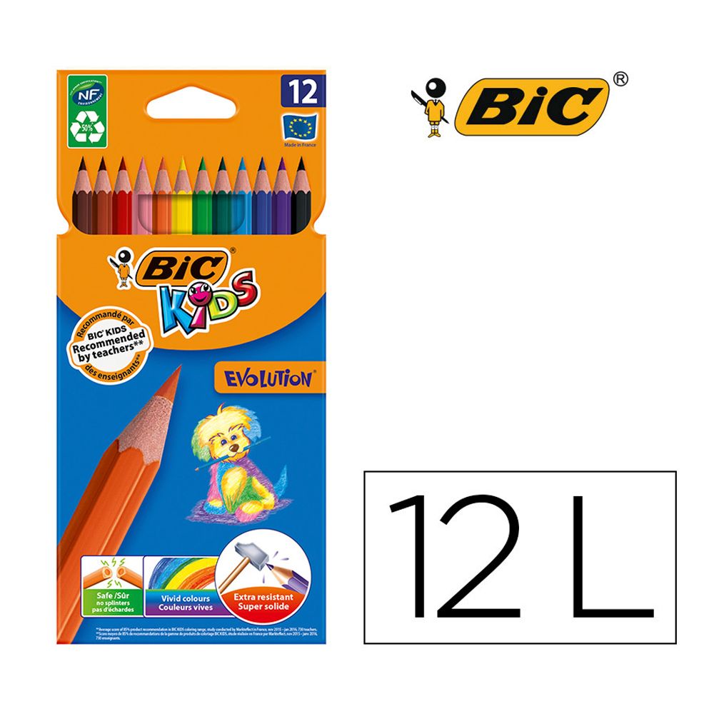 Lápis Cor Bic 12