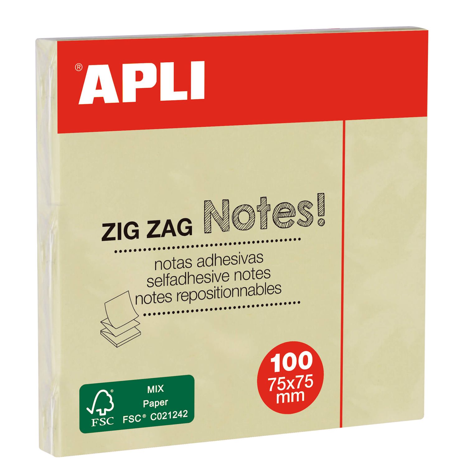 Notas Adesivas APLI Zig Zag Notes