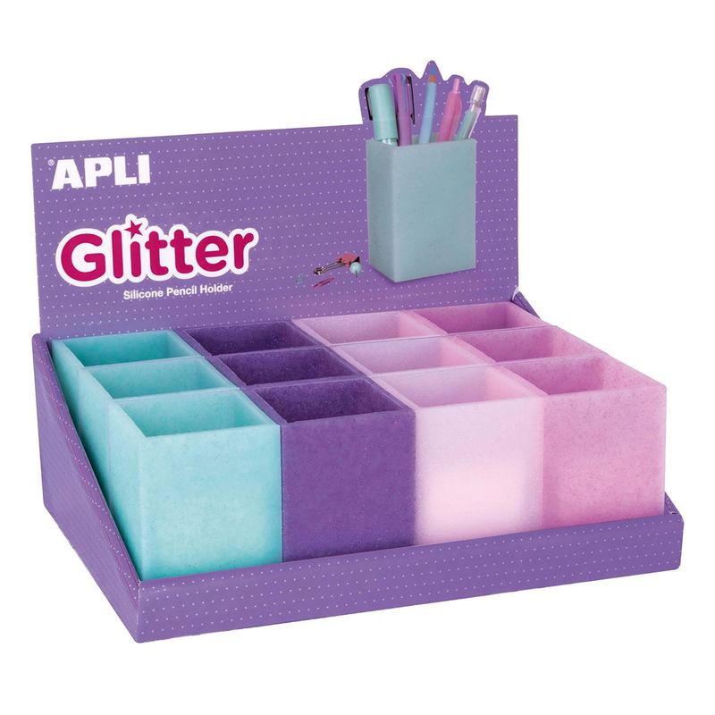 Porta-Canetas APLI Glitter Silicone