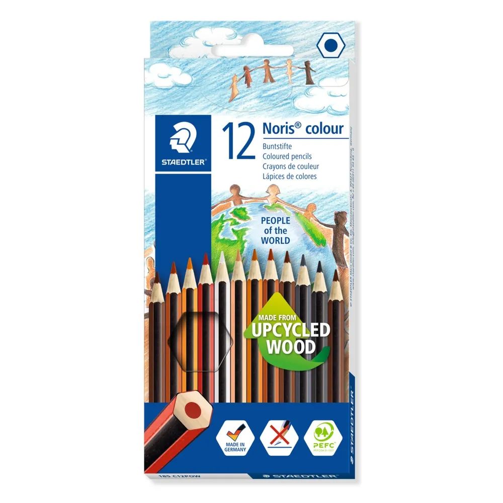 Lápis Cor Staedtler Noris Colour Tons de Pele 12