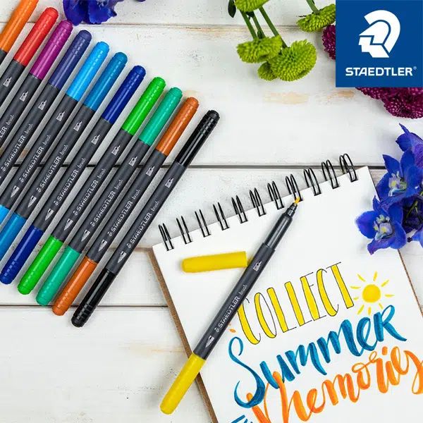 Marcador Staedtler Brush Lettering 2 pontas 12