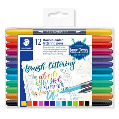 Marcador Staedtler Brush Lettering 2 pontas 12