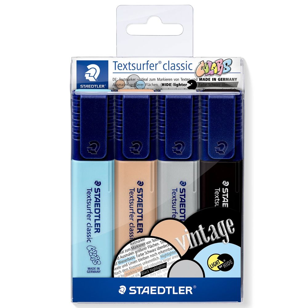 Sublinhador Staedtler Classic Vintage Pack 4