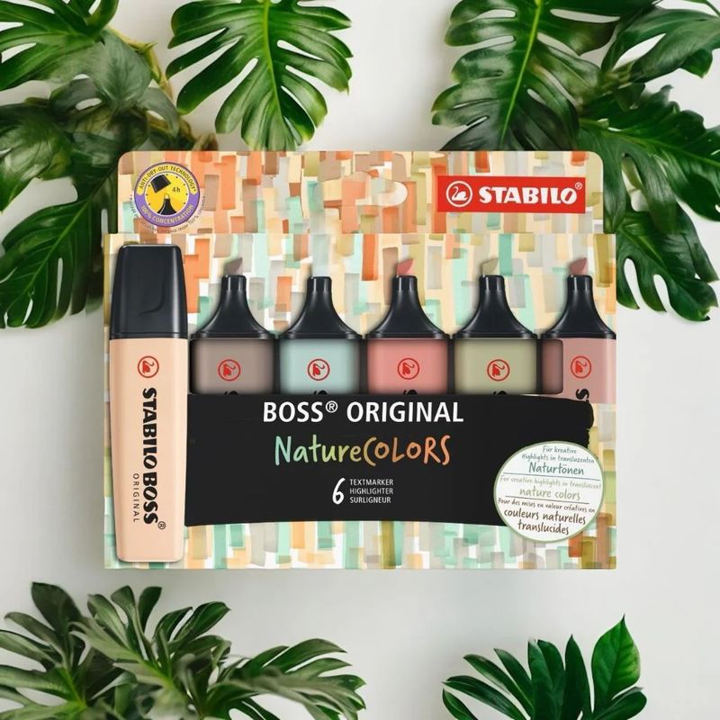 Sublinhador Stabilo Boss Nature Colors  Pack 6