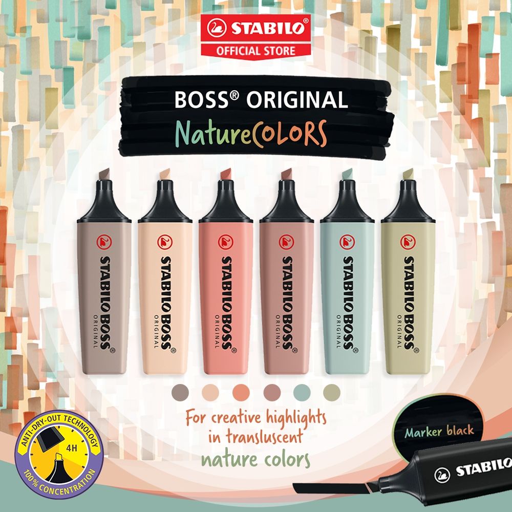 Sublinhador Stabilo Boss Nature Colors  Pack 6