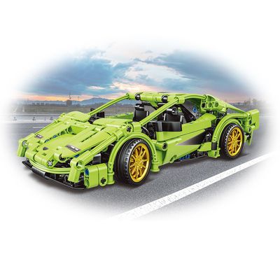 Giros Encaixes Technic Racing Car Pullback Verde