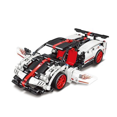 Giros Encaixes Technic Racing Car Pullback Branco