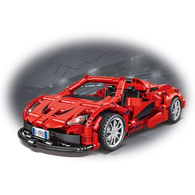 Giros Encaixes Technic Racing Car Pullback Vermelho