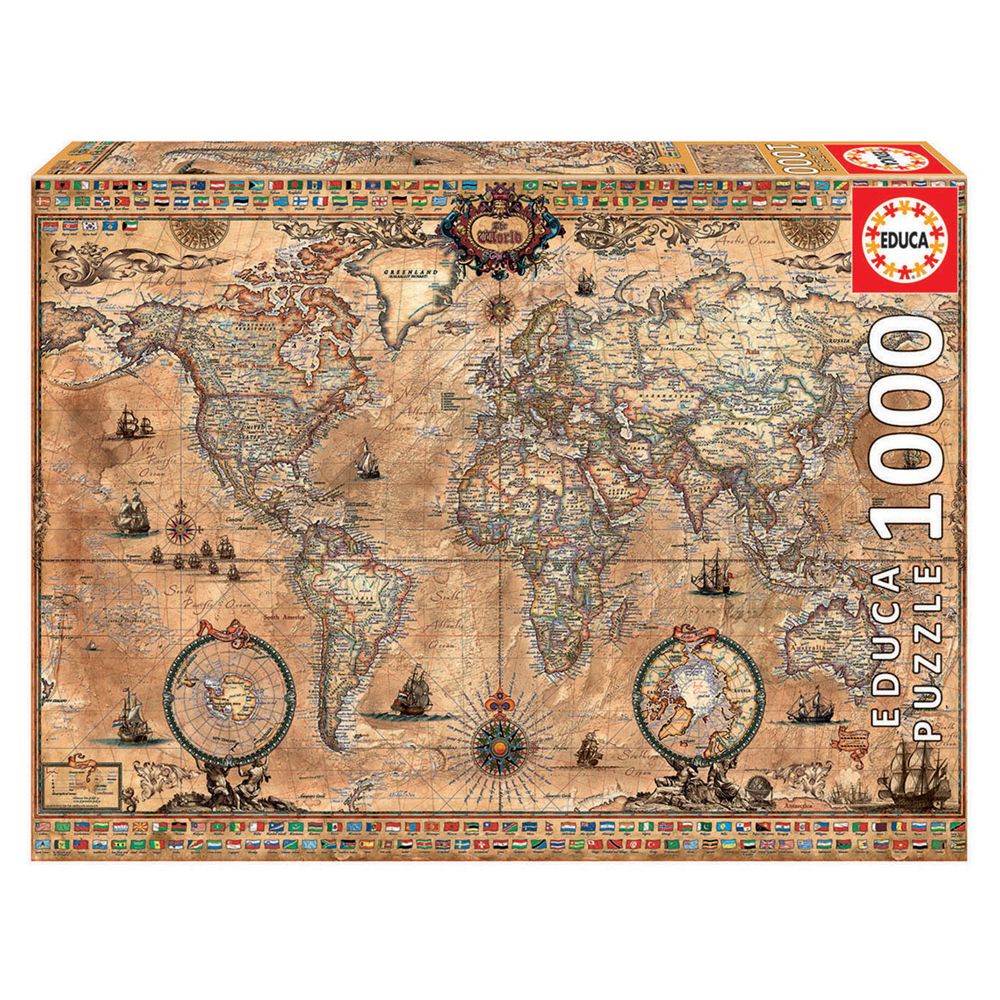 Puzzle EDUCA 1000 Mapa Múndi