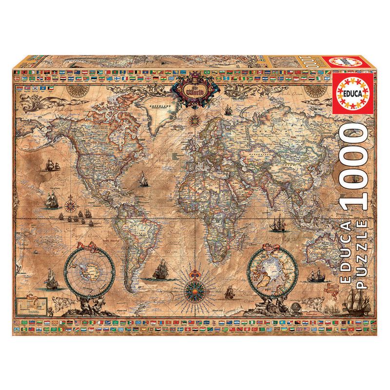 Puzzle EDUCA 1000 Mapa Múndi